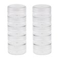 thumbnail image 4 of segolike 10x5 Stackable Clear Jar Small Item Storage Box Screw Jar Nail Art Container., 4 of 9