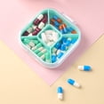 thumbnail image 4 of EGNMCR Travel Vitamin Organizer 5 Compartments Portable Vitamin Organizer Small And Unique Shape Easy To Carry Large Space Capacity Suitable For Outdoor Travel Vitamin Organizer, 4 of 6