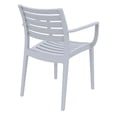 thumbnail image 2 of Compamia Artemis Outdoor Patio Dining Arm Chair in Silver Gray, 2 of 9