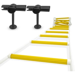 Échelle d'évacuation d'urgence 3 Stocks 25 ft Escalier de sécurité avec stabilisateurs stand-off & Facile à utiliser & Facile à stocker , Capacité de poids jusqu'à 2000 Livre (25ft)
