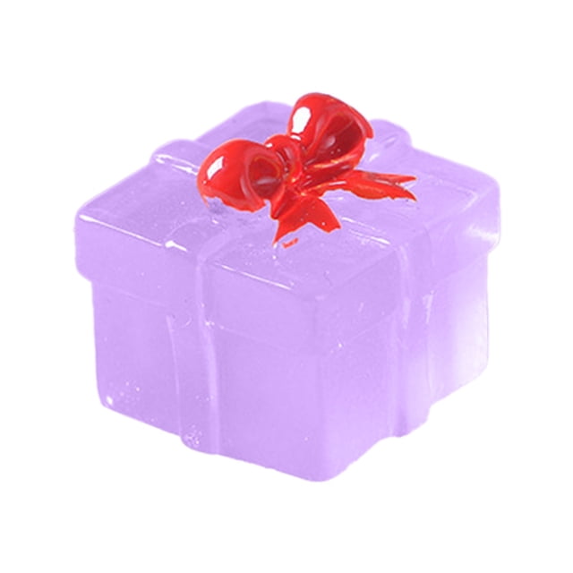 WRKEKC Clearance 12pcs Christmas Luminous Mini Gift Box Micro Small Ornaments Transparent Gift Box DIY Small Accessories
