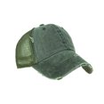 thumbnail image 4 of Decodeary Lavé Coton Maille Denim Casquette de Baseball Unisexe Respirant Maille Réglable Casquettes Vert 1Set, 4 of 6