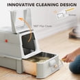 thumbnail image 4 of PawHut 80L Stainless Steel Cat Litter Box, XL Kitty Litter Box, Light Grey, 4 of 10