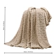 thumbnail image 4 of Fleece Blanket Throw 80 x 100 cm, Soft Warm Solid Colour Flannel, Lightweight Cozy Bedding or Sofa Throw, Machine Washable, 4 of 5