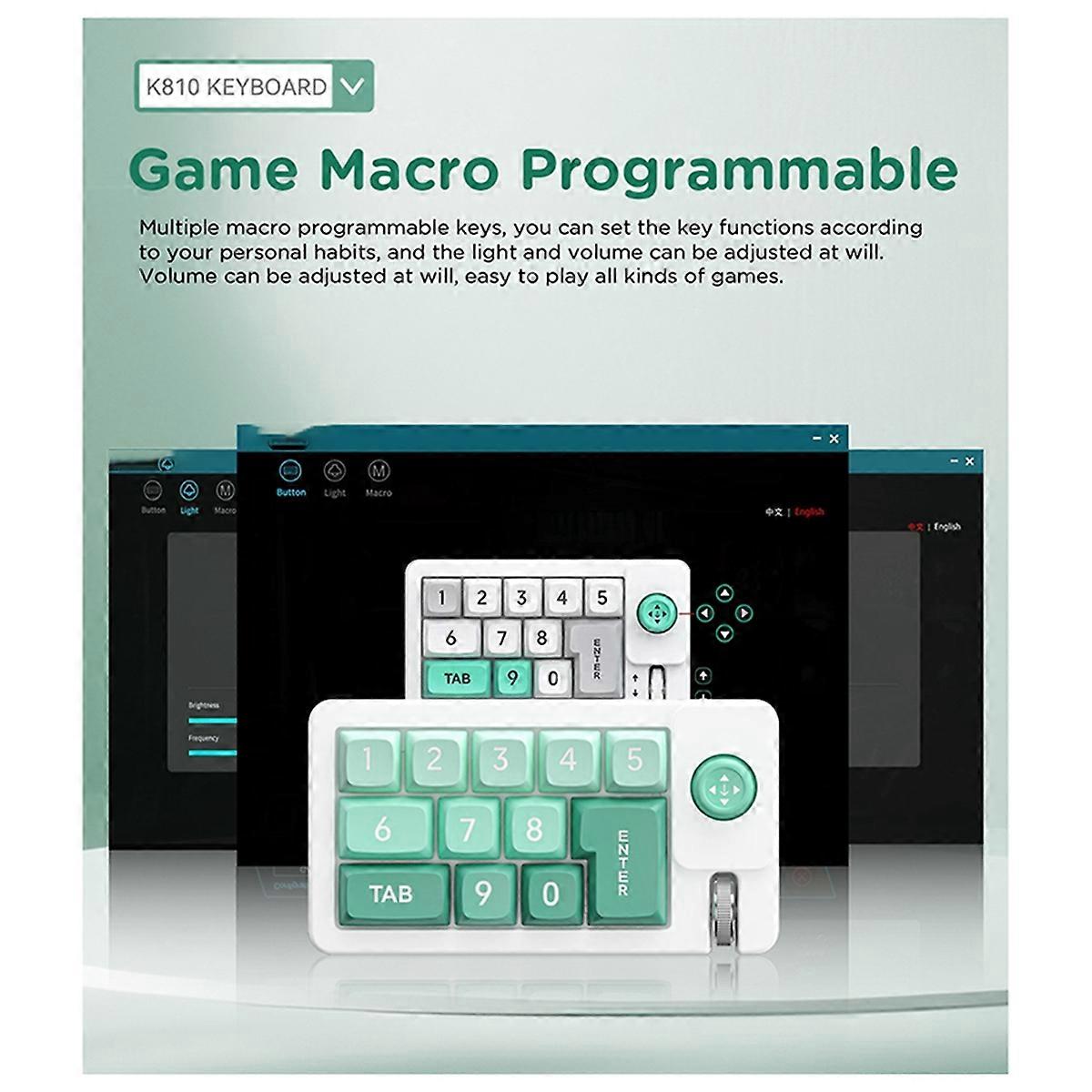 Digital mechanical keyboard RGB hot-swappable keyboard green