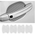 thumbnail image 1 of 4PCS Car Door Handle Sticker, Carbon Fiber Anti-Scratches Car Door Cup Protector, Non-Marking Auto Door Handle Protective Film, Universal for Most Car Handles (Silver), 1 of 5