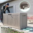 thumbnail image 3 of Boîte de Rangement de Terrasse en Résine de 75 Gallons / Contenant Extérieur Verrouillable pour Meubles et Outils de Jardin / Rangement Extérieur Gris Imperméable, 3 of 7
