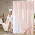 thumbnail image 1 of Birdeem Anneaux de Rideau de Douche, Rideaux de Douche pour Salle de Bain, Rideau de Douche Anneau Double Grand Uni à Étoiles Pleines Réversible pour Salles de Bain, Rideaux de Douche en Tissu Polyester Robuste, Rideaux de Douche pour Salle de Bain, 1 of 6