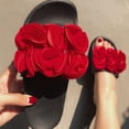 thumbnail image 1 of LSLJS Mode Femmes Décontracté Grandes Fleurs Sandales Plates Chaussures Flip Flop, Pantoufles pour Femmes, 1 of 9