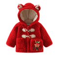 thumbnail image 2 of LOVZFMLL Vestes pour Filles Noël Manteau à Manches Longues pour Enfants Col Rond Bas à Manches Longues Peluche 2-3 Ans, 2 of 9