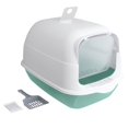 thumbnail image 1 of TISHITA Bac à Litière pour Chat avec Capuchon Fermé et Couvert Toilette pour Chat avec Porte Réutilisable Facile à Vert, 1 of 8