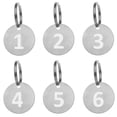 thumbnail image 1 of Aspire 25 PACK Numbered Key Chains, Stainless Steel Number ID Tags with Ring 1 to 25, 1 of 5