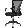 thumbnail image 1 of BestOffice Ergonomic Mesh Office Chair, Mid-Back Task Chair with Lumbar Support, Armrests, Rolling Swivel & Adjustable Height, Black, 1 of 7