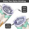 thumbnail image 4 of Gobelet 40 Oz avec Poignée et Paille Isolé Double Paroi en Acier Inoxydable Tasse de Voyage Boîte Cadeau Gobelet Réutilisable Tasse de Café de Voyage pour Bureau Tasse de Bière Isolée Portable pour Boissons Chaudes et Froides, 4 of 5