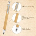 thumbnail image 4 of 400 Pcs Bamboo Ballpoint Pens Wooden Retractable Ballpoint Pen Bamboo Black Ink 1mm Pen Wood Sustainable Pens, 4 of 6