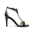 thumbnail image 3 of BLISSFUL STEP Women's T Strap Open Toe Stiletto Heel Sandals Black 10, 3 of 8