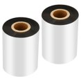 thumbnail image 1 of Unique Bargains 3.15'x984' (80mmx300m) Wax Thermal Transfer Ribbon, 2 Roll 1' Core Ink Out Barcode Printer Ribbon, Black, 1 of 6