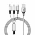 thumbnail image 1 of 3 in 1 Fast USB Charging Cable Nylon Braided Universal for Cell Phones, 1 of 1