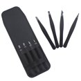 thumbnail image 4 of CHOK 4pcs Stainless Steel Eyebrow Tweezers With Slant Flat Angled Pointed Tips For Eyebrow Ingrown Hair And Splinters With St, 4 of 8