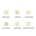 thumbnail image 3 of Tasse à Café Cold Brew, Cafetière Cold Brew 1000ml Design à Pression pour la Maison, 3 of 7