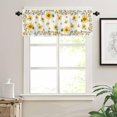 thumbnail image 2 of Yellow Bee Sunflower Summer 3-Piece Kitchen Curtain Set, Rod Pocket Kitchen Curtain Valance and Tiers Set, Washable Drape Window Treatment Set, Seasonal Spring, 2 of 5