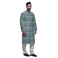 thumbnail image 2 of Atasi Designer Kurta Pajama For Men Printed Straight Kurta Set Summer Clothing, 2 of 5