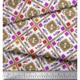 thumbnail image 3 of Soimoi Satin Silk Fabric Aztec Geometric Print Fabric by The Yard 42 Inch Wide, 3 of 3