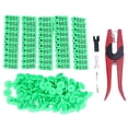 thumbnail image 2 of 100 Sets Livestock Ear Tag Kit, 001-100 Number Plastic Livestock Ear Tags  TPU Identification Card with Animal Tagging Plier for Cattle Horse Pig Sheep, 2 of 8