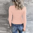 thumbnail image 4 of WILLBEST Womens Shirts Trendy 2025 Women Long Sleeve T Shirts Button Down Slim Fit Tops Neck Ribbed Knit Shirts, 4 of 6