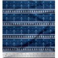 thumbnail image 1 of Soimoi Tissu Poly Georgette Rayé, Floral & Filigrane Damas Imprimé 1 Yard 42 Pouces de Large, 1 of 1