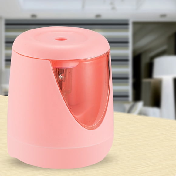 Vrorvz Compact Automatic Pencil Sharpener for Efficient Sharpening with USB and Battery Power Quiet Operation Suit for School or Home Child Safe Design Easy Clean Transparent Container