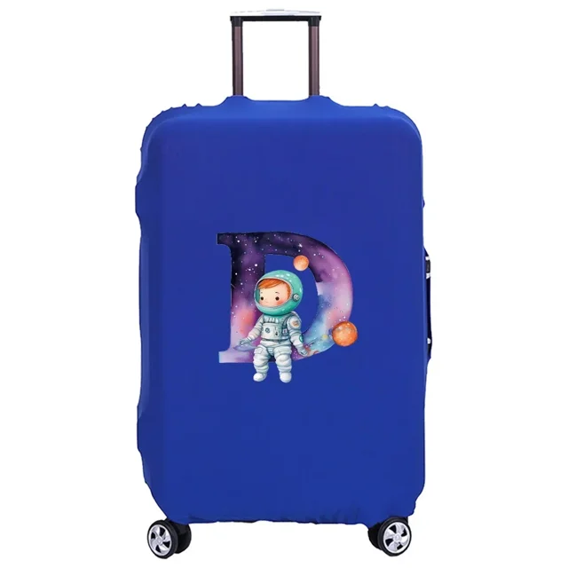 Luggage Cover Washable Case Cover Protective Case Scratch Proof Case Cover Suitable for Astronaut Print Pattern Fits 18-32 Inch 8astronaut letter D L