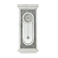 thumbnail image 1 of Benjara BM268979 Wall Clock with Mirror Trim and Molded Design, Silver, 1 of 5