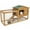 Wood color, variant on Ourlova Wooden Rabbit Hutch Large l Bunny Cage Chicken Coop Story Indoor Outdoor Rabbit 60inch Gray