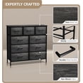 thumbnail image 4 of Sorbus Commode en Tissu à 9 Tiroirs pour Chambre - Haute Commode de Rangement pour Vêtements, Garde-Robe Autoportante Portable avec Tiroirs en Faux Bois, Rangez Vêtements, Désordre, Linge., 4 of 4