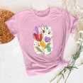 thumbnail image 2 of RKSTN Hauts d'Été pour Femmes Décontractés Coupe Ample Polyvalents T-Shirts Graphiques Mode à Imprimé Floral Respirants Manches Courtes Col Rond T-shirt Blouses, Cadeaux de la Fête des Mères, 2 of 5
