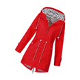 thumbnail image 1 of Decodeary Veste à Capuche Douce pour Femme Imperméable Manteau de Pluie Extérieur Rouge m, 1 of 4