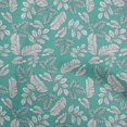 thumbnail image 1 of oneOone Cotton Poplin Turquoise Green Fabric Tropical Line Drawing Leaf Sewing Craft Projects Fabric Prints By Yard 42 Inch Wide, 1 of 5