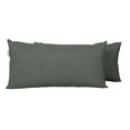 thumbnail image 2 of Vargottam Indoor/Outdoor Polyester Fabric Lumbar Pillow With Insert, All-Weather Waterproof Decorative Throw Pillow for Patio Furniture-Set of 2 - Dark Gray, 2 of 7