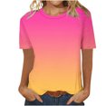 thumbnail image 4 of Hauts à Imprimé Mode pour Femmes, Manches Courtes, Blouse Ample, T-Shirt à Col Rond, Hauts, 4 of 6
