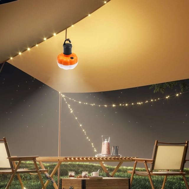 JMYHOAM Camping Lantern Outdoor Pumpkin Camping Lights Hanger Hanging Lights Camping Tent Emergency Lights Outdoor Camping Field Work Lights Camping tools
