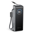 thumbnail image 1 of EF EcoFlow Banque d'Alimentation Rapide (25 000 mAh, 170 W, 100 W Câbles Intégrés et Rétractables), Chargeur Portable avec Port USB-C 100 W, C Intégré et Rétractable, 1 of 8