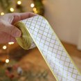 thumbnail image 2 of TIMIFIS Christmas Ribbon Wired Gold Christmas Tree Ribbon Glitter Christmas Wired Ribbons for Tree, Crafts,Gift Wrapping, Wreaths, Garland, Home Decor(2m), 2 of 3