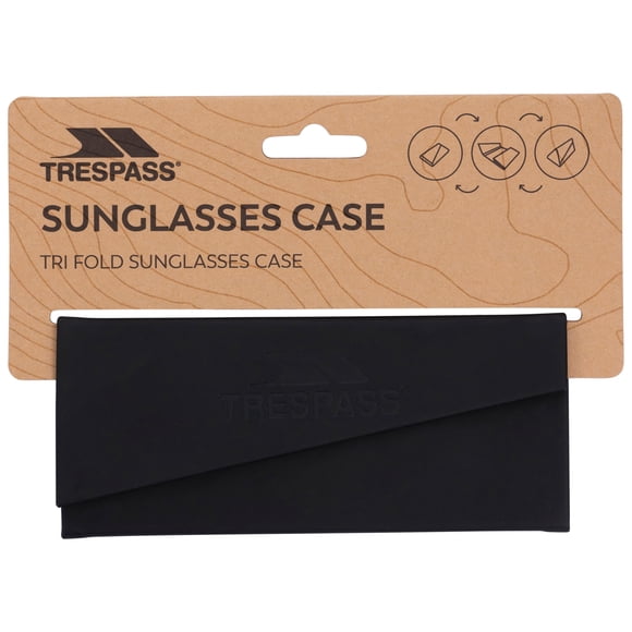 Trespass Sunglasses Soft Touch Case Black Glasses Pouch Debossed Logo Tobi