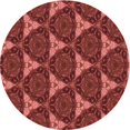 thumbnail image 1 of Ahgly Tapis Rond Lavable en Machine Intérieur Transitionnel Orange, 6 Pieds Rond, 1 of 7