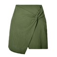 thumbnail image 1 of B91xZ Jupes Taille Haute pour Femmes Jupe Midi Longue Extensible avec Poches, Vert m, 1 of 5