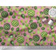 thumbnail image 3 of Soimoi Poly Georgette Fabric Pear,Lemon & Watermelon Fruits Print Fabric by The Yard 42 Inch Wide, 3 of 3