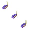 thumbnail image 3 of Transemion Anti Slip Racket Roll Tennis Handle Grip Wrap Tape Purple 110x2.5x0.2CM 3Set, 3 of 6