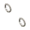 thumbnail image 2 of Maytalsory Bague en Cristal Extensible de Luxe Unique pour Déclaration d'Amour Bague Incrustée à la Mode Argent 1 Rangée 2Ensemble, 2 of 6