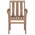 thumbnail image 3 of vidaXL Stackable Garden Chairs 2 pcs Solid Teak Wood, 3 of 5
